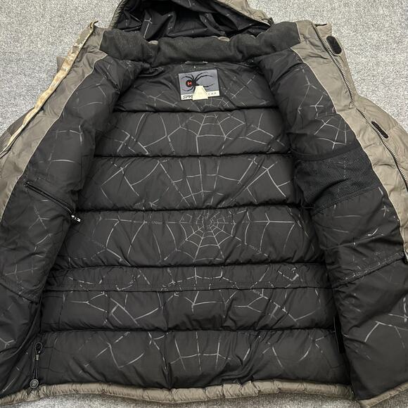 SPYDER XSCAP Ski 700 Puffer Down Fill Gray Hood Jacket Winter Cold Coat Men's XL - Picture 2 of 12